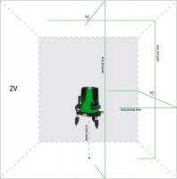 Лазерный уровень (нивелир) ADA 3D LINER 2V GREEN А00532