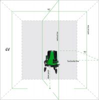 Лазерный уровень (нивелир) ADA 3D LINER 4V GREEN А00531